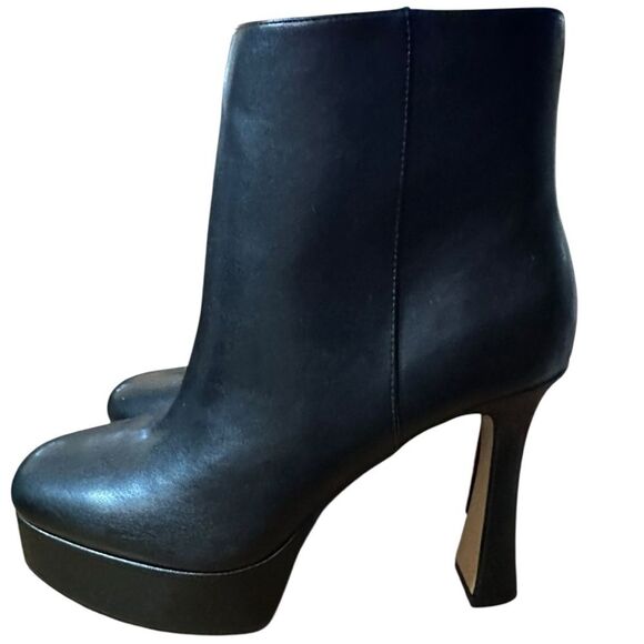 INC Women’s size 9.5 Alize comfort round toe  black boot 1-1.5 platform 5 heel - Picture 1 of 13